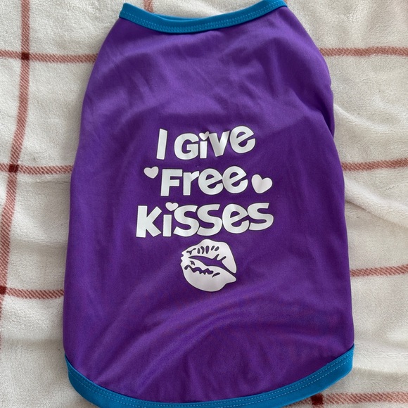 Source Unknown Other - Source Unknown Purple Dog Shirt with Blue Trim